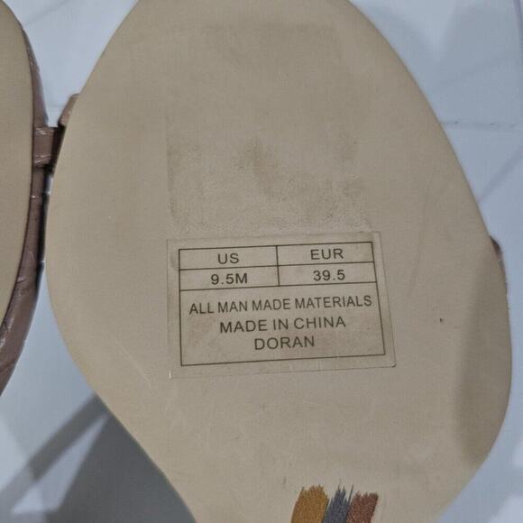 NEW Sam Edelman Doran Strappy Sandal Stiletto Heel Tan Croc Womens 9.5 - Picture 12 of 13